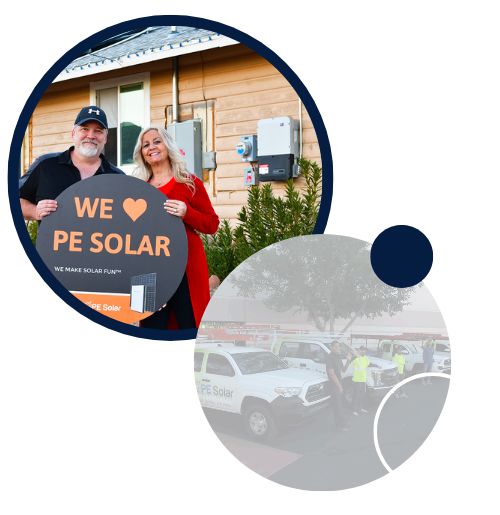 pe solar and sun valley solar solution customer holder sign