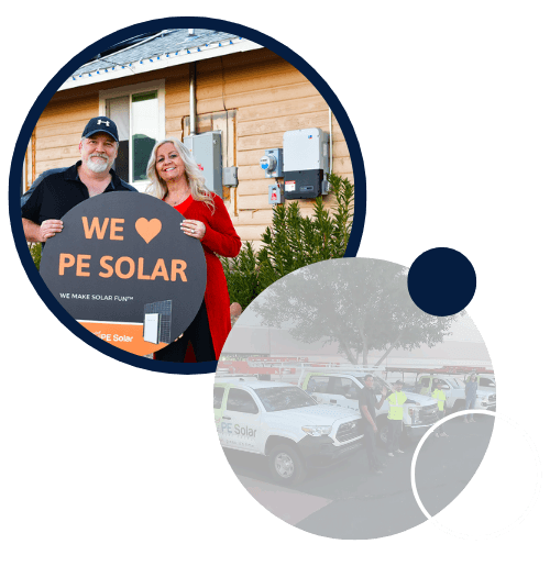 pe solar and sun valley solar solution customer holder sign