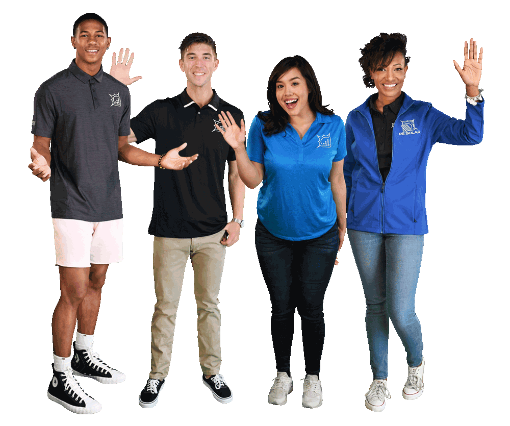 pe-solar-employees-in-a-group-smiling-and-waving